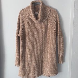 A new day tan cowl turtleneck sweater dress xxl